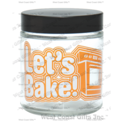 MEDIUM LET'S BAKE CLEAR SCREW TOP JAR