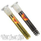 Red Eye Glass Clear 14/20 Flush Mount Diffuser Downstem W/Rasta Logo