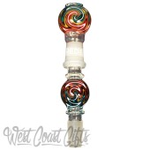 Red Eye Tek Swirl Switchback Dome Joint And Quartz Nail Set 19mm