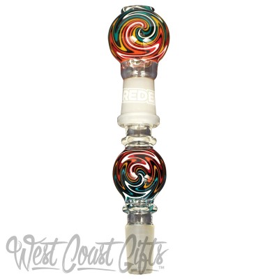 Red Eye Tek Swirl Switchback Dome Joint And Quartz Nail Set 19mm