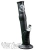 LIT Silicone 13.5 Inch Tall Water Pipe W/Glass on Glass Pull-Out