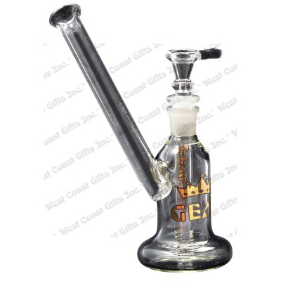 GEAR 7" TALL GOLD SIDECAR BUBBLER W/FLUSH MOUNT DIFFUSER