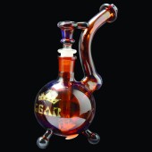 GEAR 8.5 INCH TALL TRI-FOOT SOLID COLOUR GLOBE BUBBLER