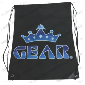 18” TALL GEAR BLACK NYLON PULL-STRING BAG