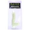 Basix 6.5 Inch Suction Base Dildo in Glow-In-The-Dark
