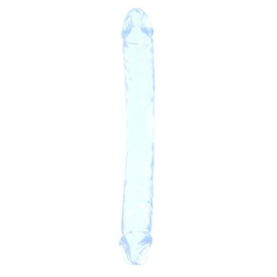 Basix 12 Inch Double Dildo in Clear