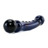 Blue Textured Treasure Glass Indulgence Dildo