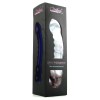Blue Textured Treasure Glass Indulgence Dildo