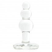 Blown Beaded Glass Anal Plug in Clear