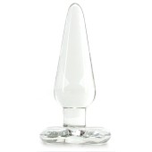 Blown Medium Spade Plug in Clear