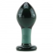 Crystal Premium Glass Large Butt Plug in Charcoal