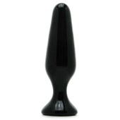 Crystal Spires Glass Butt Plug in Black