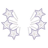 Peekaboos Eye Crystals in Purple Stars