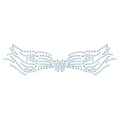 Peekaboos Crystal Tattoo in Blue Wings