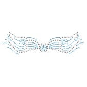 Peekaboos Crystal Tattoo in Blue Wings