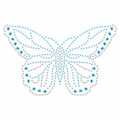 Peekaboos Crystal Tattoo in Blue Butterfly