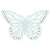 Peekaboos Crystal Tattoo in Blue Butterfly