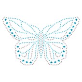 Peekaboos Crystal Tattoo in Blue Butterfly