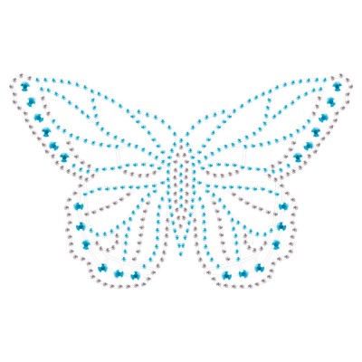 Peekaboos Crystal Tattoo in Blue Butterfly