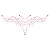 Peekaboos Crystal Tattoo in Pink Flaming Heart