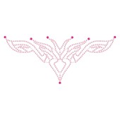 Peekaboos Crystal Tattoo in Pink Flaming Heart