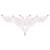 Peekaboos Crystal Tattoo in Pink Flaming Heart