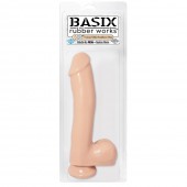 Basix 10 Inch Suction Base Dildo in Flesh