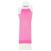 Long Fishnet Gloves in Neon Pink