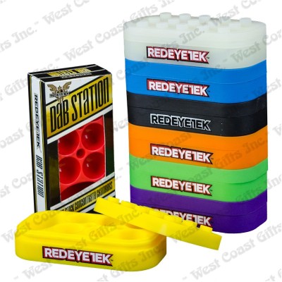 RED EYE TEK DAB STATION 7-CHAMBER SILICONE STORAGE CONTAINER